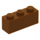 LEGO kocka 1x3, sötét narancssárga (3622)